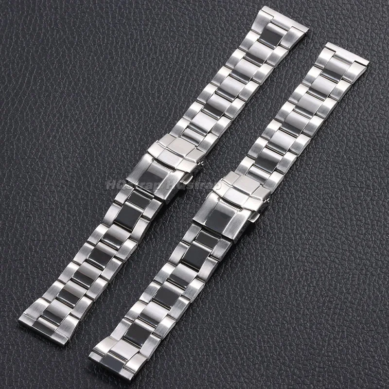 Stainless Steel Band 20mm 22mm Metal Watch Strap Folding Buckle Bracelet  for Seiko for Water Ghost Diving Universal Wristband