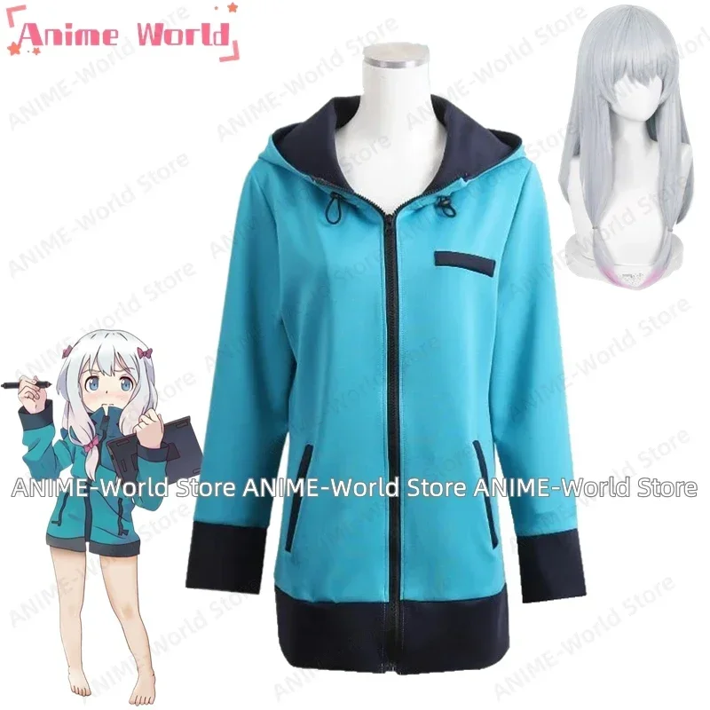 

《Custom Size》Anime Izumi Sagiri Cosplay Costumes Christmas Uniform Outfits Halloween Carnival Suit Wig
