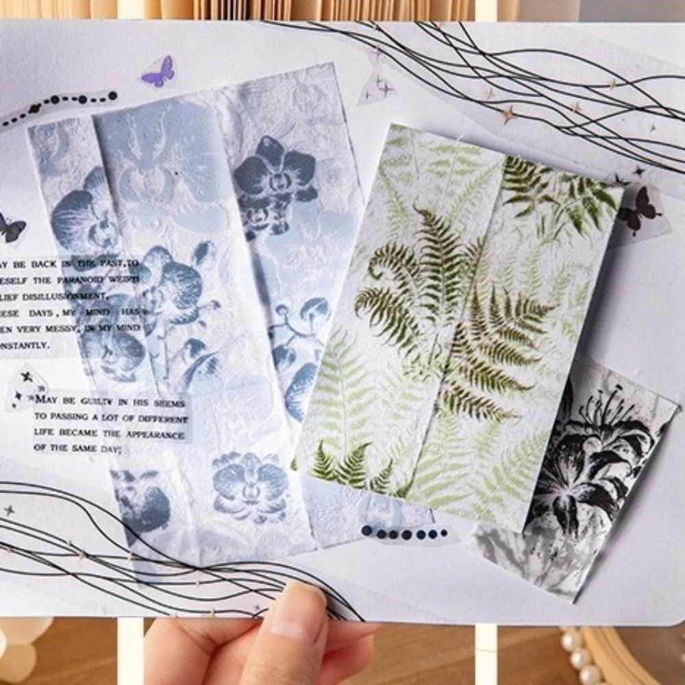 Decorative Adhesive Flowers Bloom Series Tape Masking Tapes Floral Patterns Floral Landscape Tape Foliage Patterns