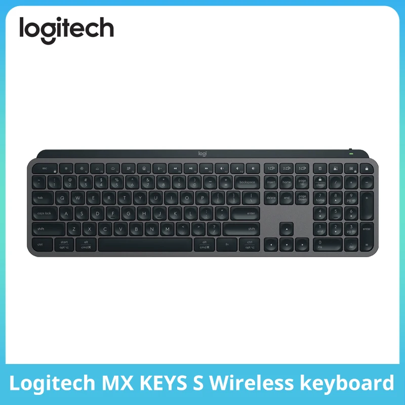 Logitech MX Keys S Advanced Wireless Illuminated Keyboard, Backlit, Bluetooth,  Multi-Device, USB-C, for Windows/Mac/ChromeOS