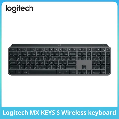 Logitech MX Keys S Advanced Wireless Illuminated Keyboard, Backlit, Bluetooth,  Multi-Device, USB-C, for Windows/Mac/ChromeOS