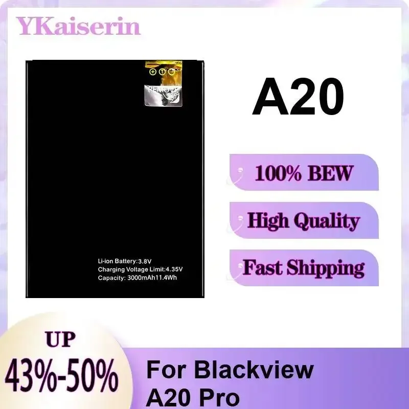 

3000mAh Mobile Phone Battery Prolonged Performance For Blackview A20 Pro