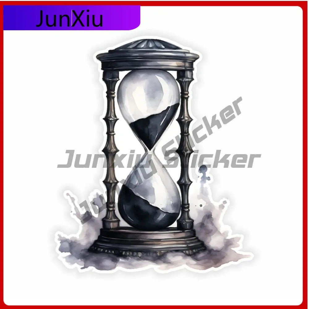 

Gothic Clepsydra Hourglass Water Clock Stickers Waterproof Vinyl Custom Vehicle Decals Adventure Motorcycle Stickers Custom Pvc