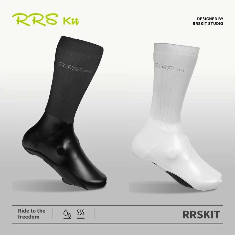 RRSKIT Cycling Shoe Covers MTB Road Bike Waterproof Windproof Wear-Resistant Breathable High-Stretch Shoe Covers