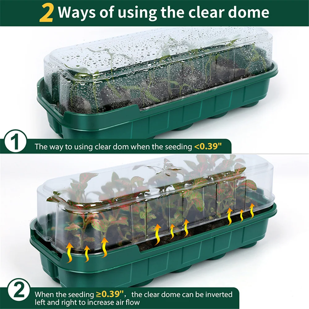 10 Grid Ventilation Germination Box With Ventilation Hole Cultivation Planting Box Square Round Seedling Starter Tray