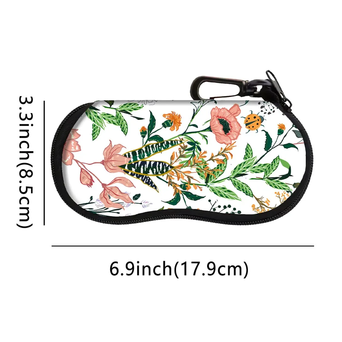 Marble Butterfly Pattern Glasses Soft Cloth Bag Sunglasses Bags Glasses Box Bag Women Zipper Fabric Eyeglasses Case Eyewear Case