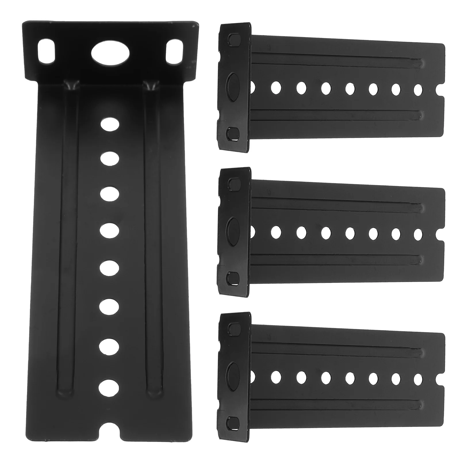 4 Pcs Drawer Hardware Slide Rear Mount Slides Brackets Heavy Cabinet Rail Stainless Steel Metal