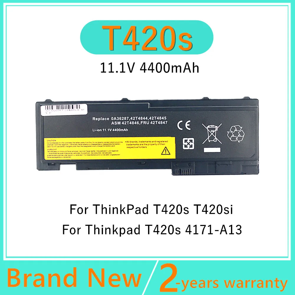 

Laptop Battery For Lenovo 0A36287 42T4845 ThinkPad T420s T420si 4171-A13 11.1V ASM 42T4846 FRU 42T4847