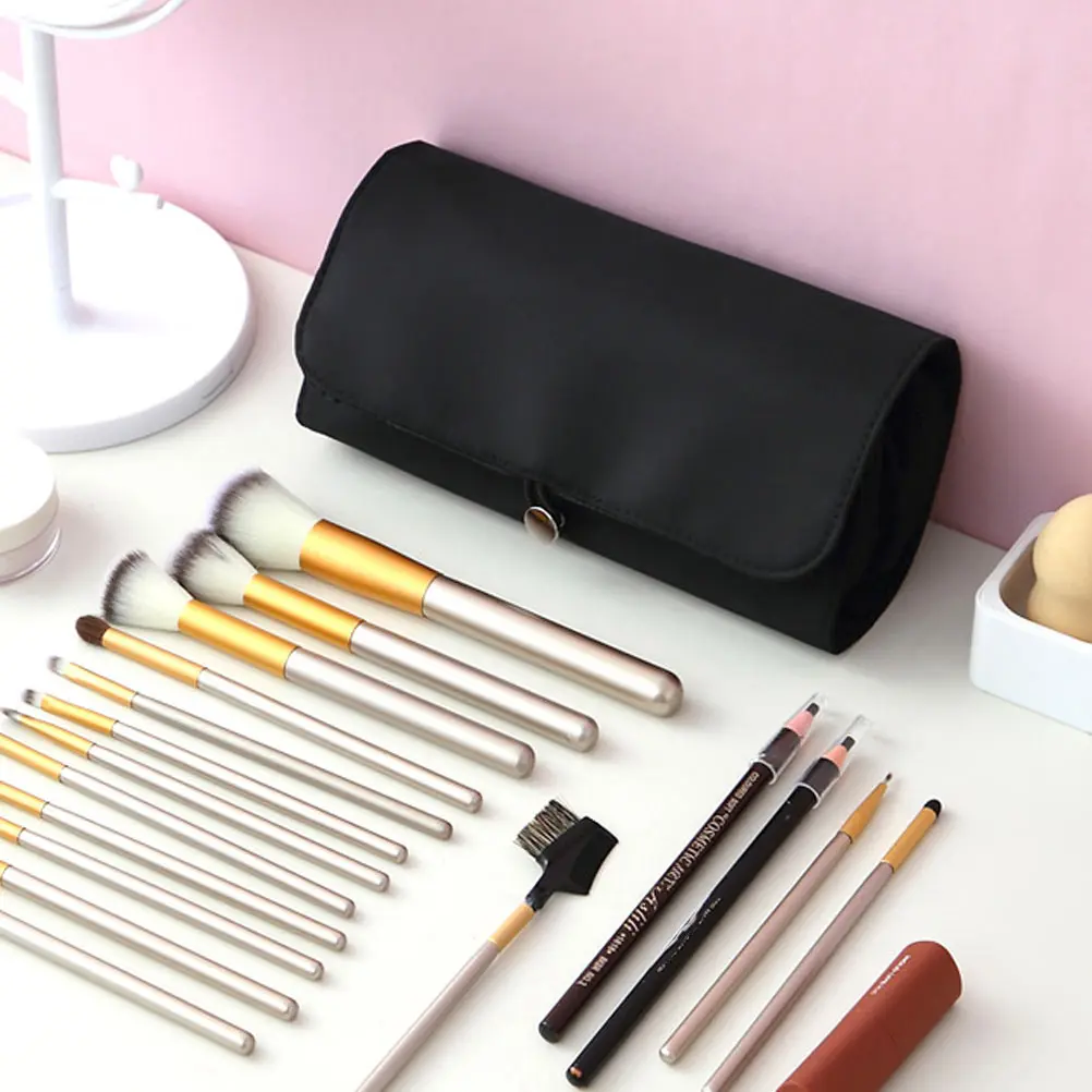 

Multifunctional Makeup Storage Bag Pouch Travel Organizer Portable Storage Container Wash Kit Case Black Color