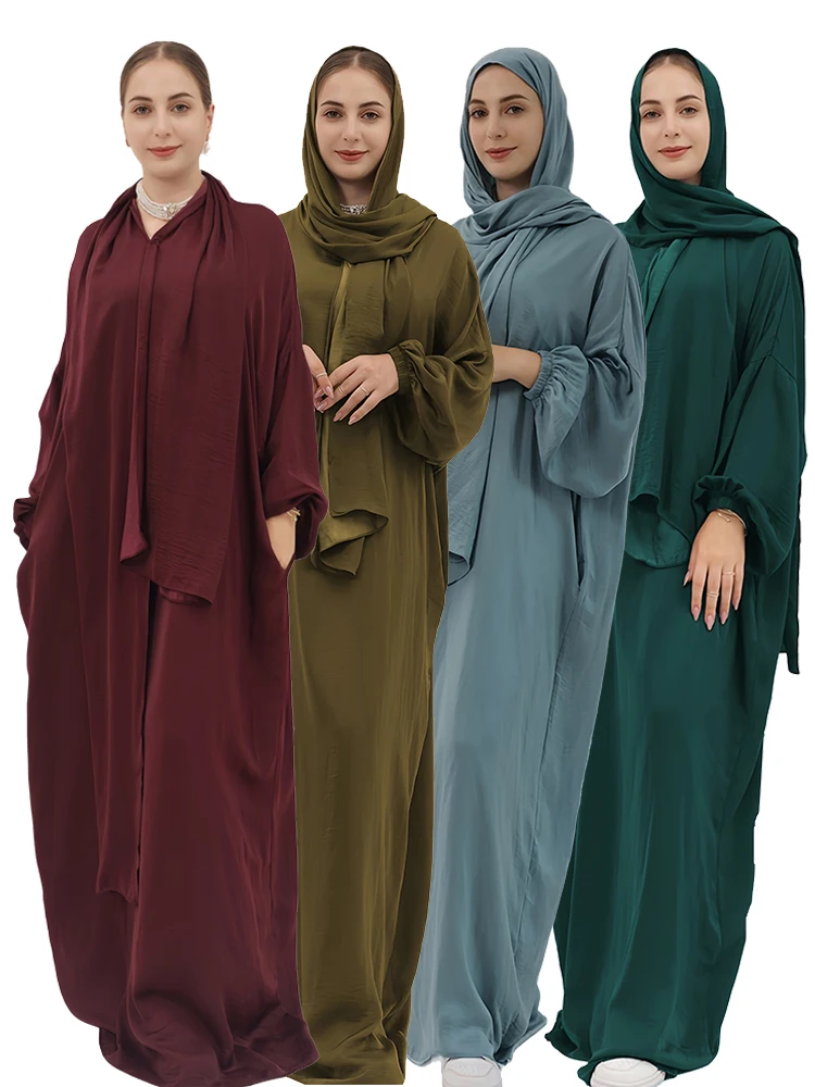 Ramadan Eid Dubai Khimar Abaya Islam Muslim Modest Dress Prayer Clothes African Dresses For Women Robe Musulmane Femme Vestidos