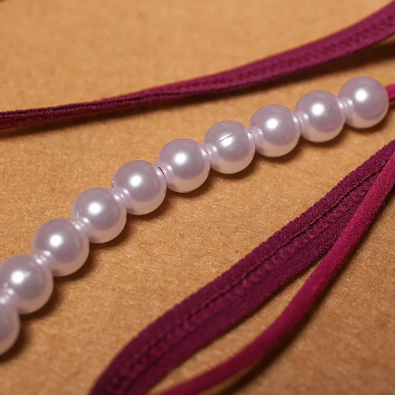 Sexy Transparent Temptation Thong Latin American Butterfly Sequin T-back Women's One Thread Bead Massage Open Crotch Underwear