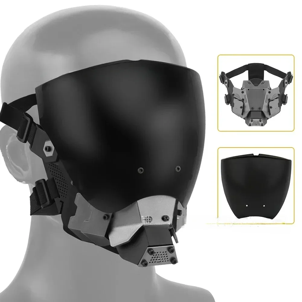 

Science Fiction Functionality Mechanical Mask COS Role Playing Technology Sense Mask Helmet Future Robot Masque Cyberpunk Masque