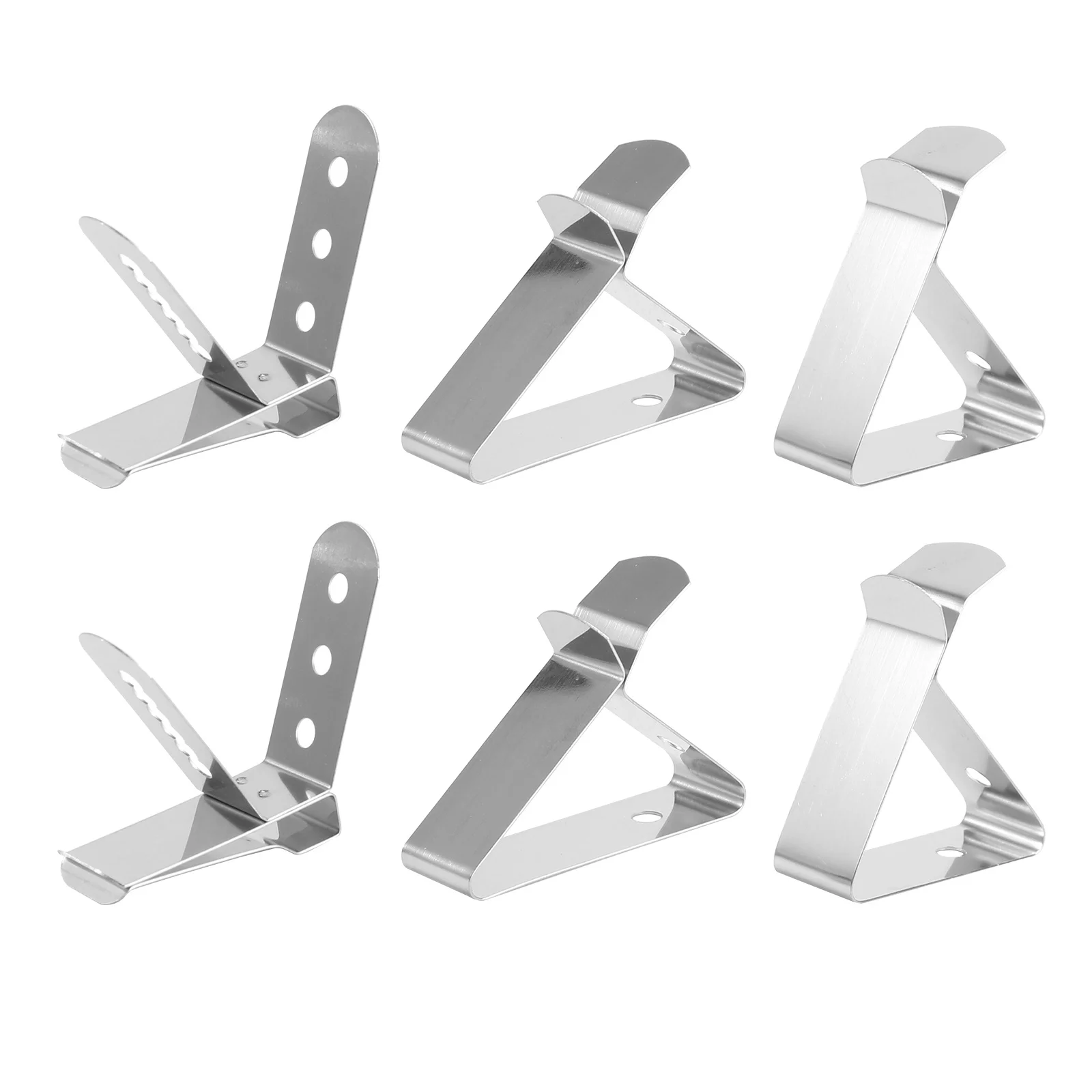 6Pcs Food Grade Stainless Steel Thermometer Clip Squeeze Middle for Easy Setup Probe Holder Silver Cup Holder Clip