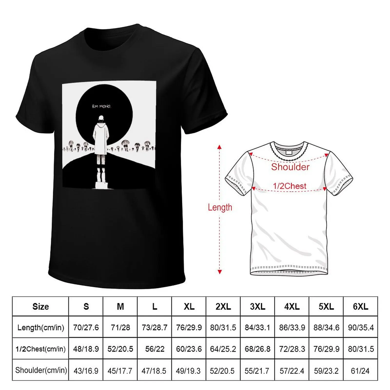 RM MONO MIXTAPE T-Shirt Casual Loose Fit Short Sleeve T-Shirt