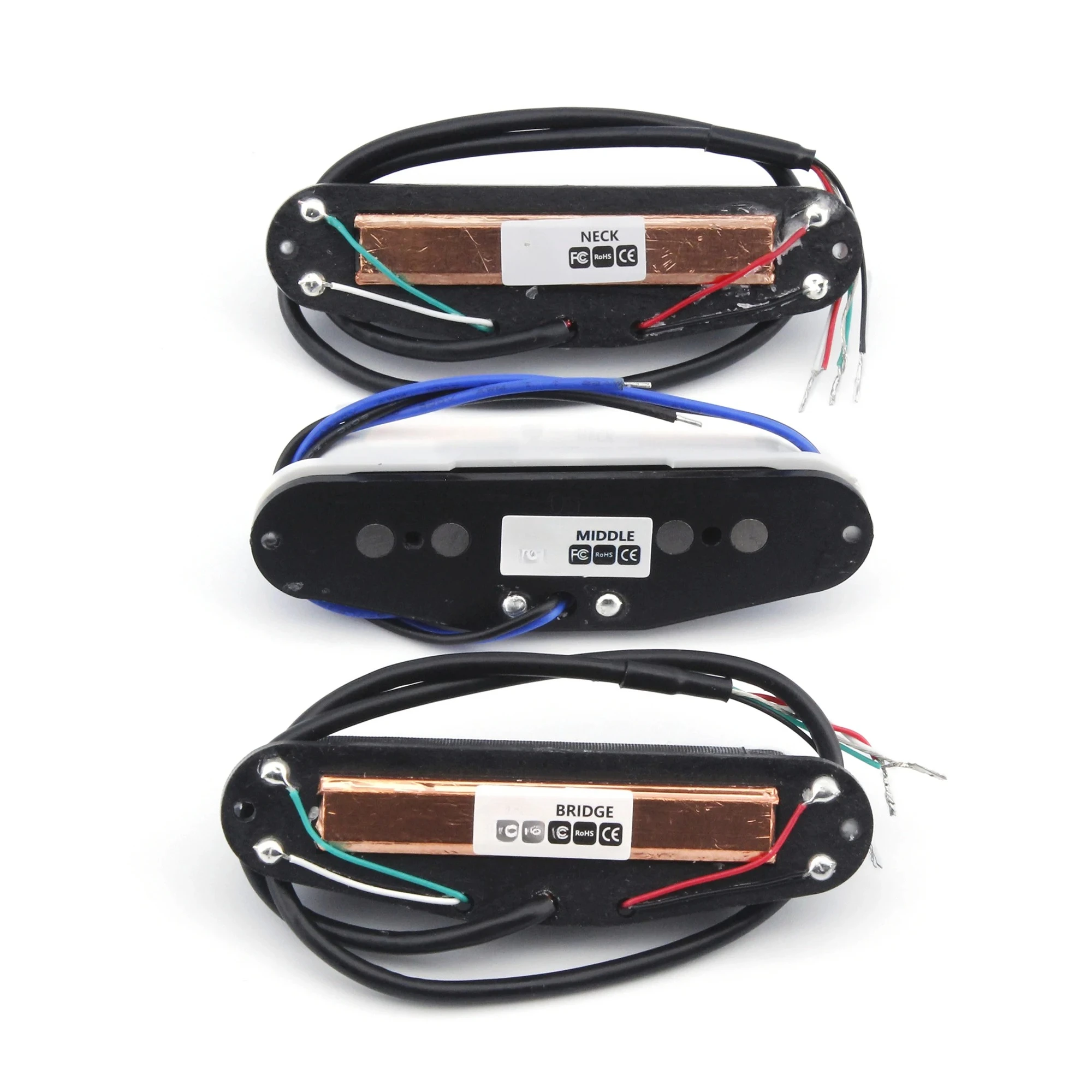 Best Offer Alnico 5 Guitar Pickup SSS Guitar Dual Rails Pickup & Single Coil  White 3PCS Set