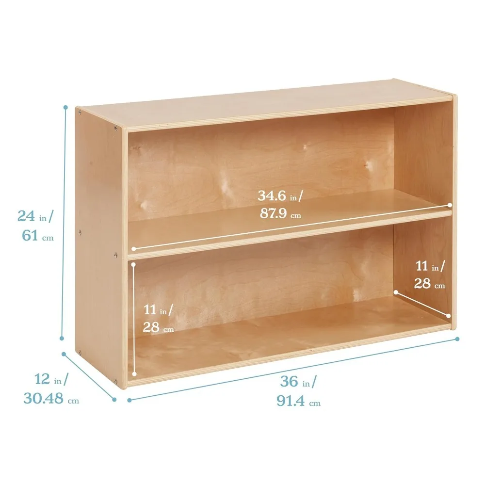 Streamline 2-Shelf Storage Cabinet, 24in, Bookshelf