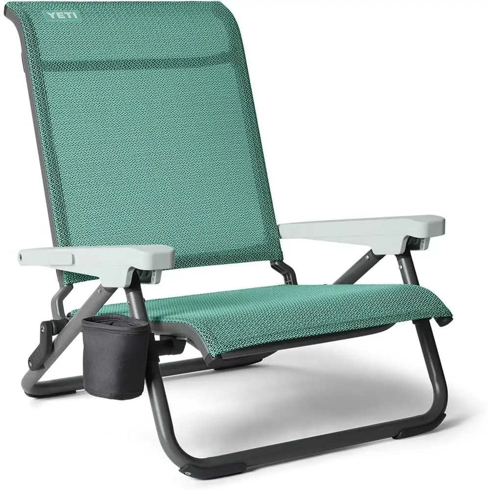 

Durable Breathable Reclining Beach Chair with UV Protection, Supports Up to 350 lbs