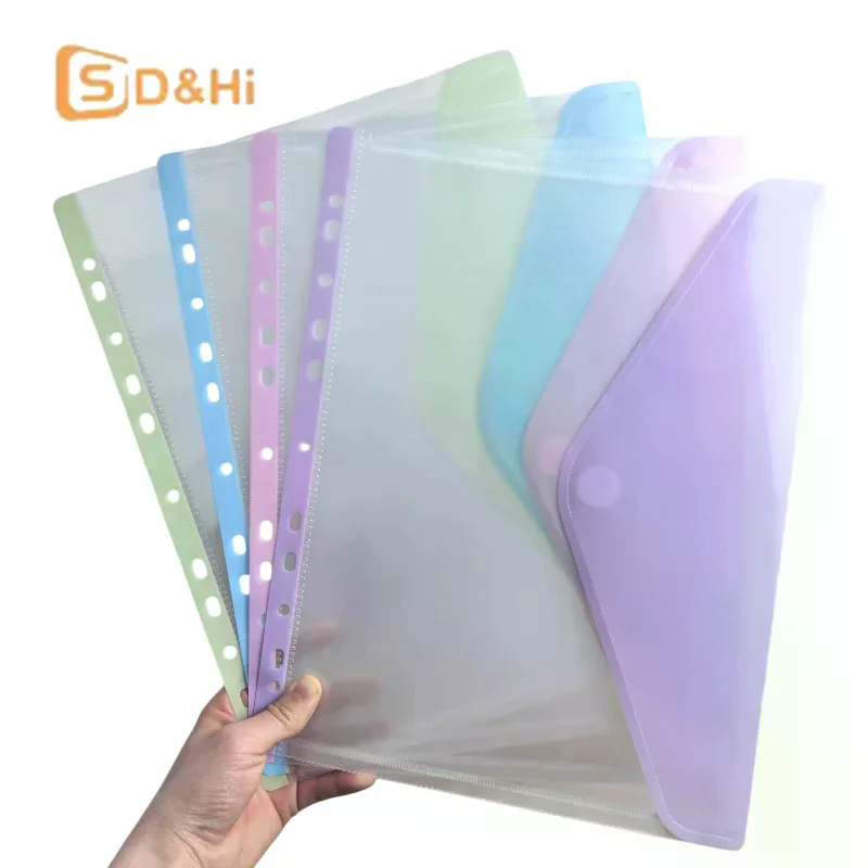 

Папка-органайзер для документов формата А4/Long, прозрачная, на 11 отверстий, для файлов и данных, разноцветная, с кольцевым механизмом