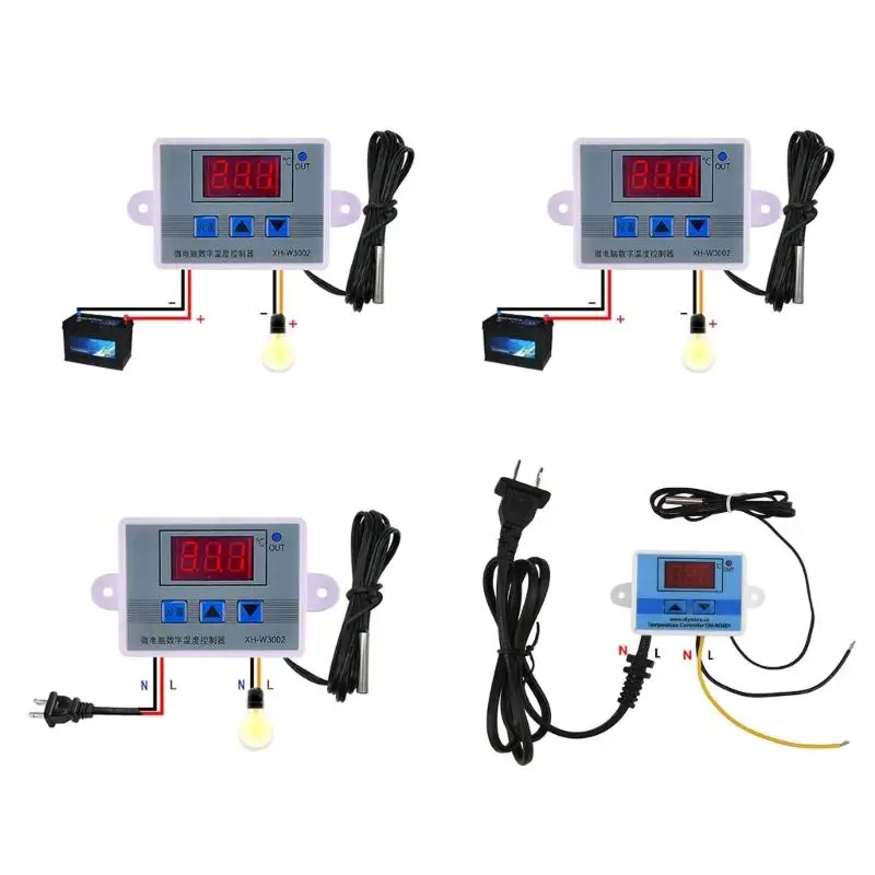 

Digital Temperature Microcomputer Thermostat DC12V/24V AC220V Thermostat Control Q81C