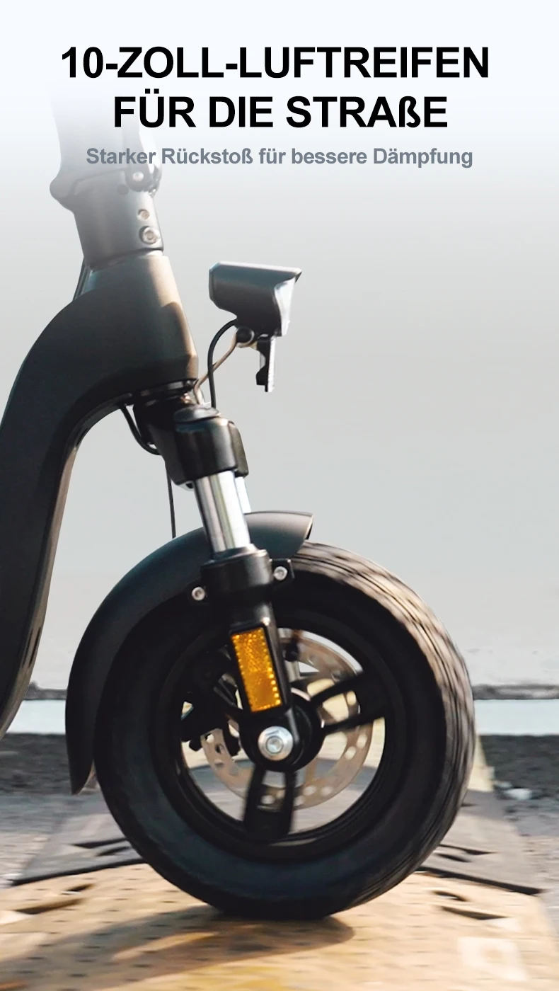 JOYOR C10E(ABE) Elektroroller für Erwachsene E-Scooter 48V10.4AH Akku 10'' Reifen Scheibenbremsen City E-Roller – Detail 6