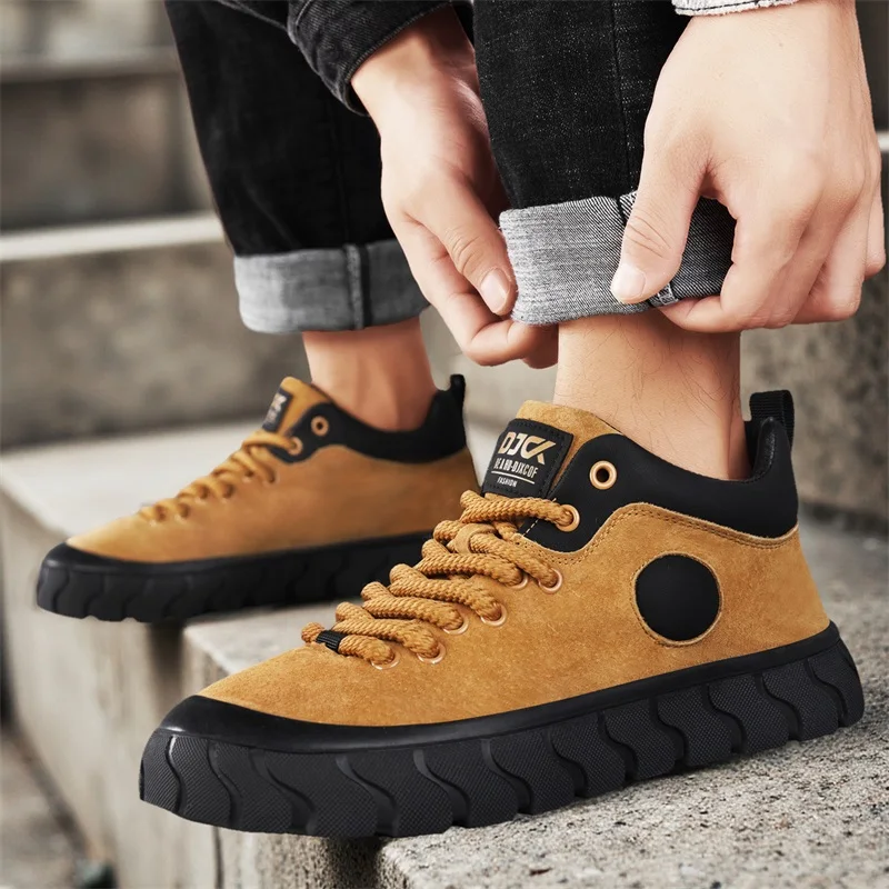 

Autumn Men Casual Sneakers Platform High Top Skateboard Vulcanized Shoes Tennis Sports Shoes Lace Up High Quality Outdoor Boots