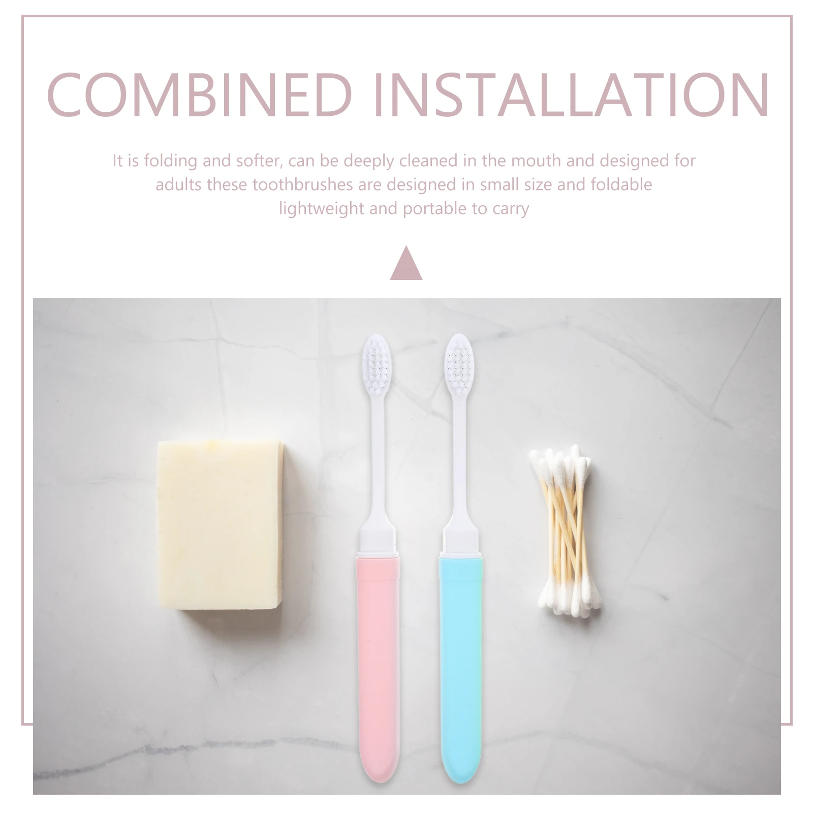 

5Pcs Foldable Toothbrush Soft Bristles Travel Kit Teeth Cleaning Tool Adult Supplies Travel Toothbrush Kit Tooth Cleaning Tool