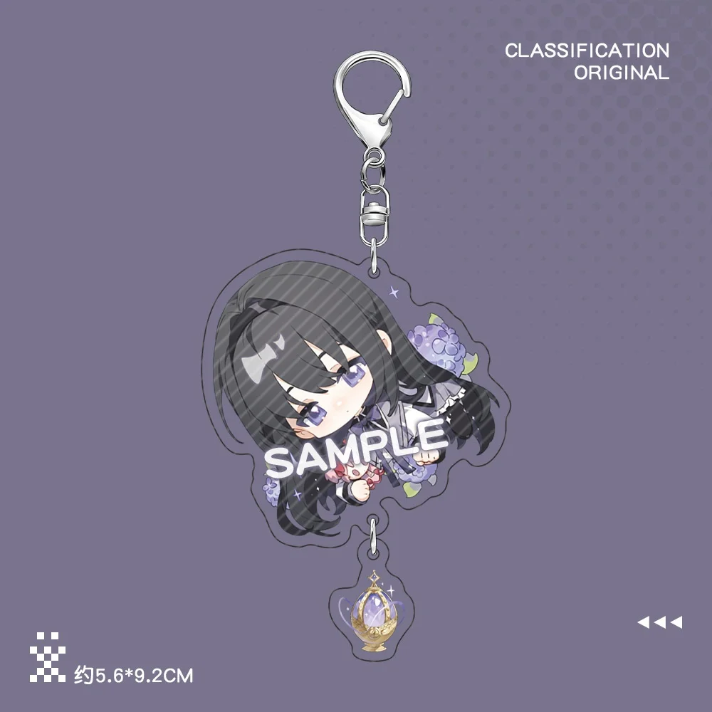Puella Magi Madoka Magic New Keychain Cute Cartoon Anime Game Akemi Homura Pendant Anime Backpack Jewelry Badge Gift