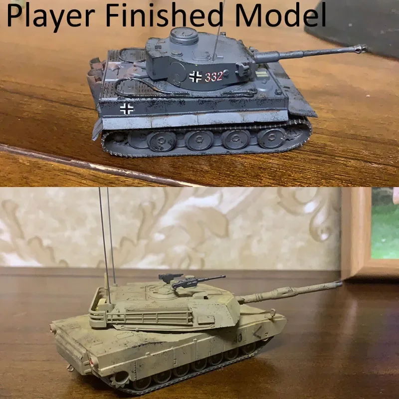 1/72 Assembled Model Tank German Tiger-Type Maintenance Panther M1A2 Merkawa Leopard 2A5 Tank 6 Models