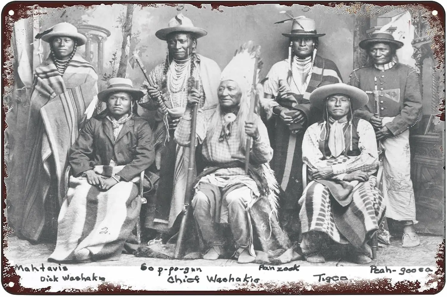 História chefe washakie shoshone líderes cartaz de metal vintage estanho sinal parede arte decoração placa para casa bar café clube escritório sala estar
