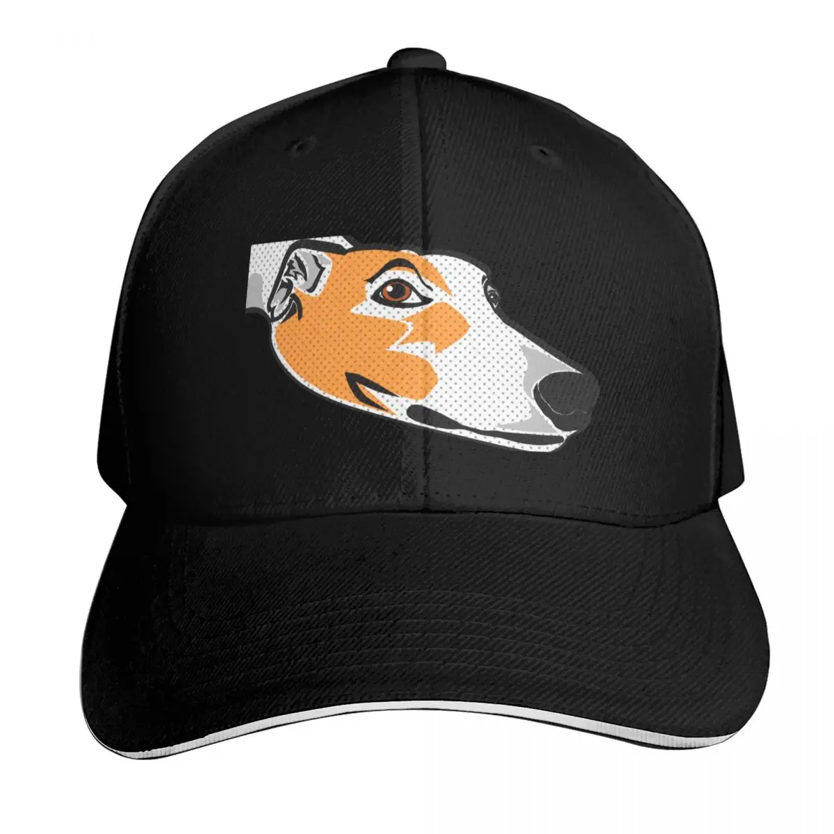 Toby Greyhound Head resting Baseball Cap Six Panel Structured Crown Sun Protection UPF 50+ Breathable Mesh Back