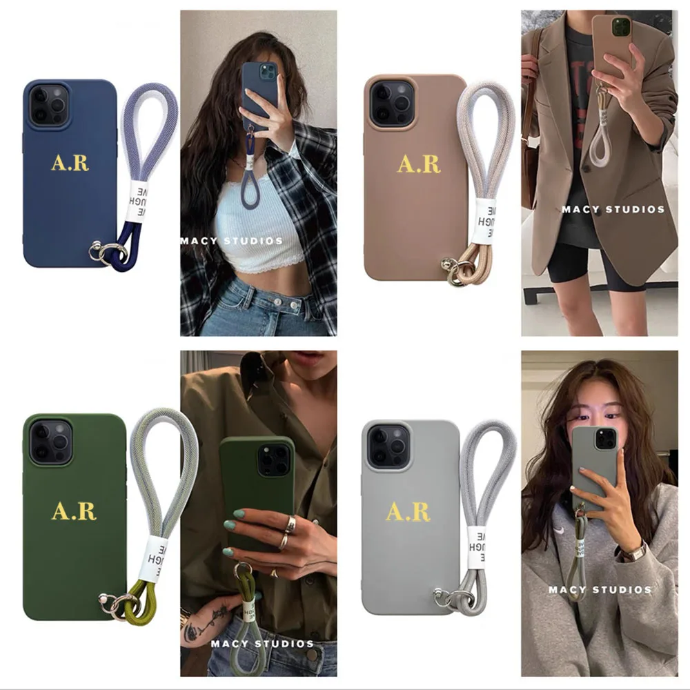 

Fashion Customizable Name Letter Phone Case For iPhone 13 Pro Max 12 11 Pro X XS Max XR 7 8 Plus SE 2020 Cover