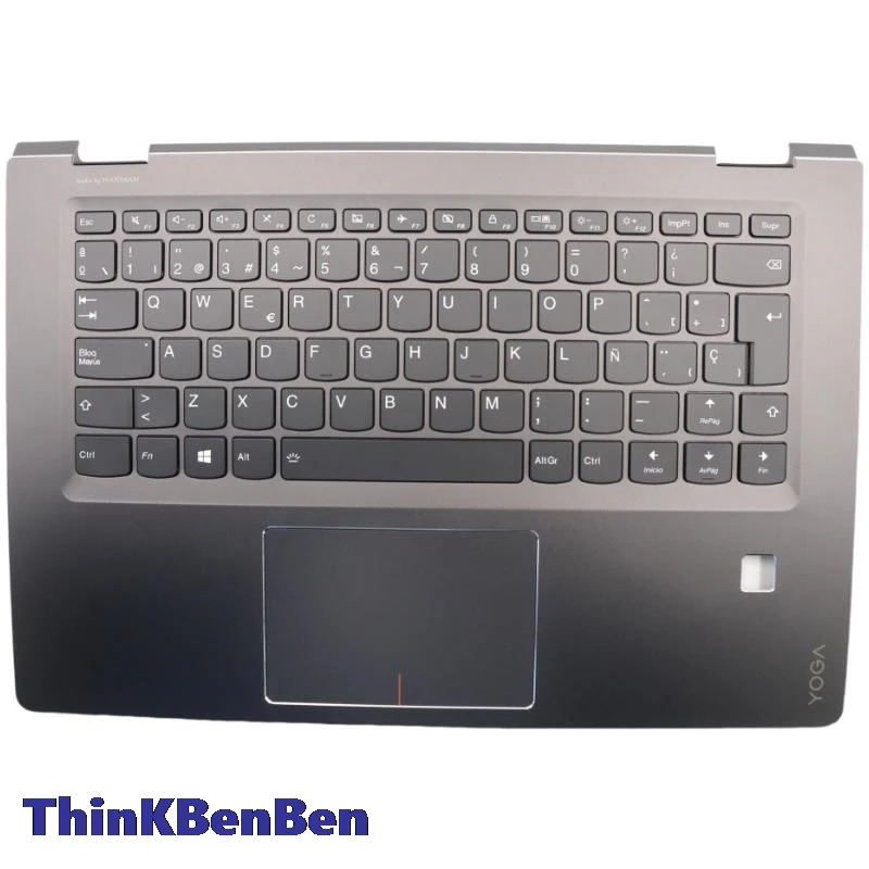 ES Spanish Black Keyboard Upper Case Palmrest Shell Cover For Lenovo Ideapad Yoga 510 14 Flex4 1435 1470 1480 5CB0M32858