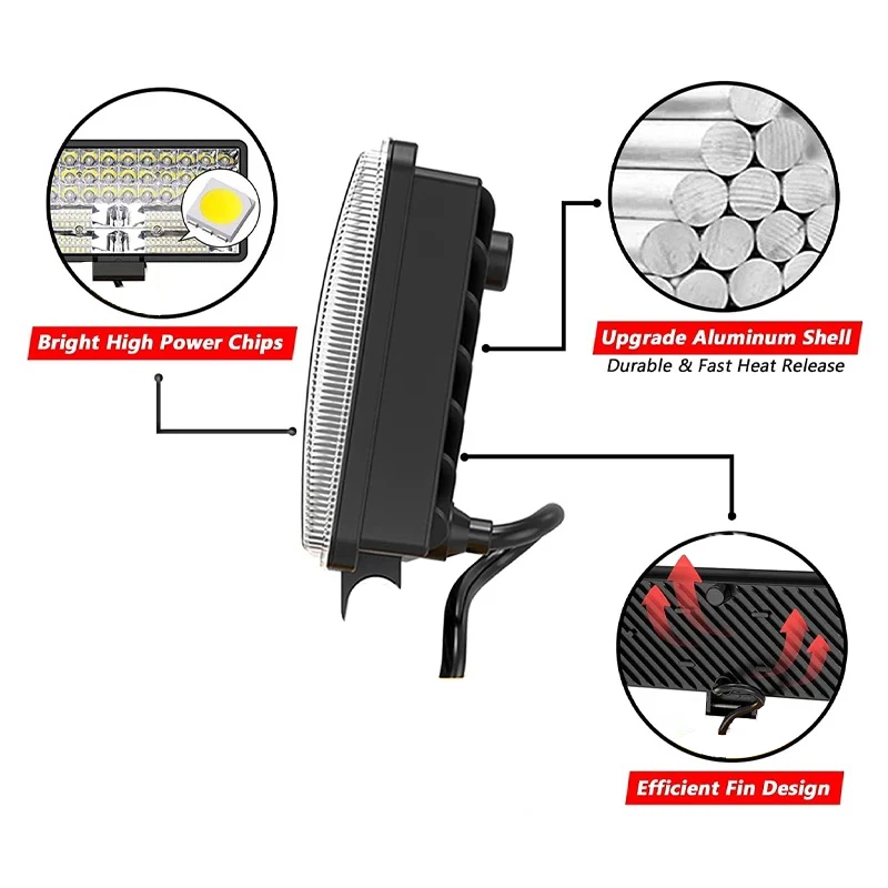 LED Working Lights Accessories Car Engineering Lamp Cornering Auxiliary Lights Spotlights Modify Automobile Fog Lamp Headlights