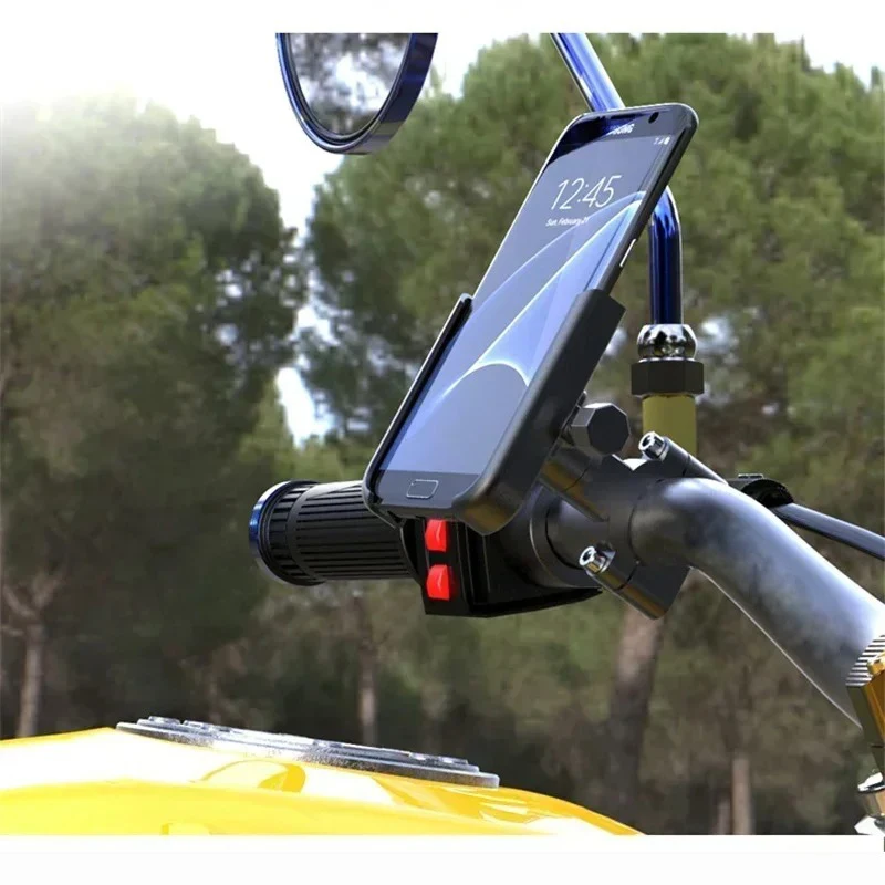 Motorcycle Aluminum Alloy Bicycle Cell Phone Holder Electric Vehicle Navigation Holder Special Motorcycle Riding Holder Bracket view 4