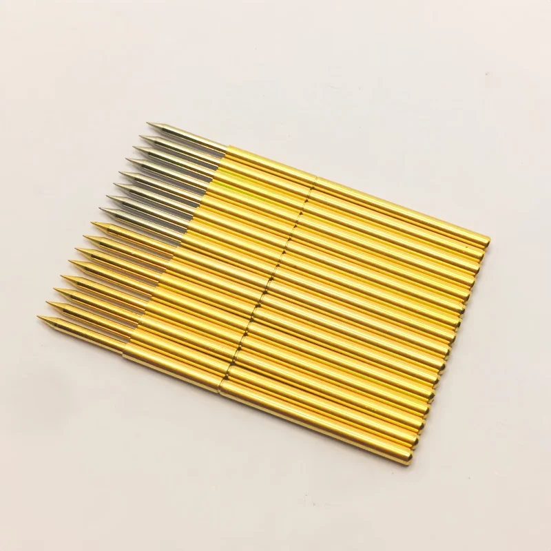 P100-B P100-B1 PCB Test Spring Test Pin Probe Test Tool 33.35mm 1.36mm 0.99mm Nickel Plating Gold Plating Pointed Needle Pogopin