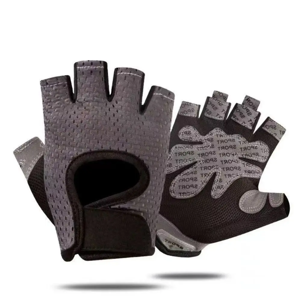 Breathable Weight Lifting Gloves Curved Open Back Non-Slip Cycling Motorcycle Gloves Shockproof Wearproof