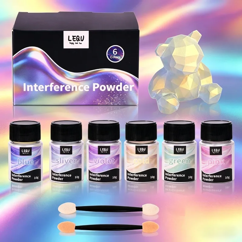 Resin Casting Molds for Jewelry Making, 6 Bottles Per Box, Pearlescent Powder, Ultra-Fine Resin Filling Glitter Powder - Suitable for Mold Casting, Glitter Glass Crafts, Craft Filling, Candle Making, Jewelry Decoration, Resin Filling Fine Glitter
