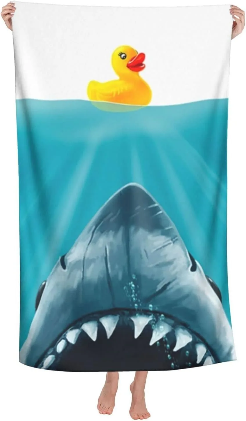 Big Shark Duck Beach Towel for Family stuffs friends Gifts Quick-Dry Sand free For Bath Yoga Tourism Beach GYM Camping Swimming