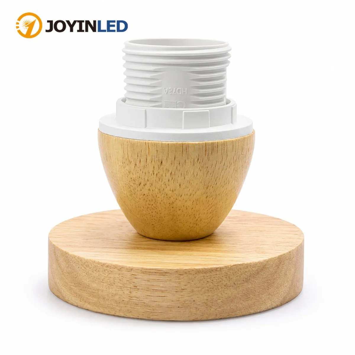 JOYINLED Retro E27 Lamp Holder Wooden Lamp Base Vintage Table Lamp Socket Bedside Nightstand Light Fixture DIY for Home Decor