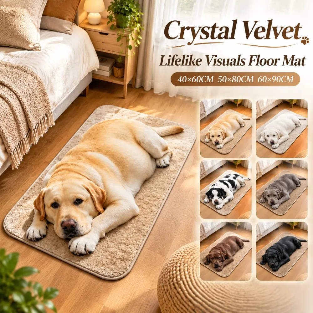 Crystal Velvet Lifelike Visuals Floor Mat 40×60CM 40×120CM 50×160CM Water-absorbing Bedroom Door Rug Washable Non-slip