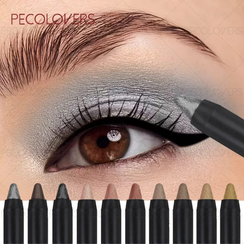 1PC パール調アイシャドウスティック - 汚れ防止、細かい輝き、メタリック、毎日のメイクに最適