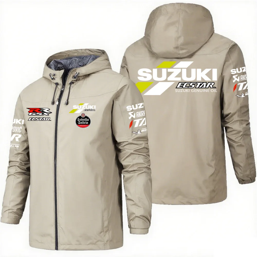 2026 Outdoor Sports Fashion Coat New Suzuki Logo Racing Team Men's Waterproof Jacket, Suzuki Logo Windproof Jacket