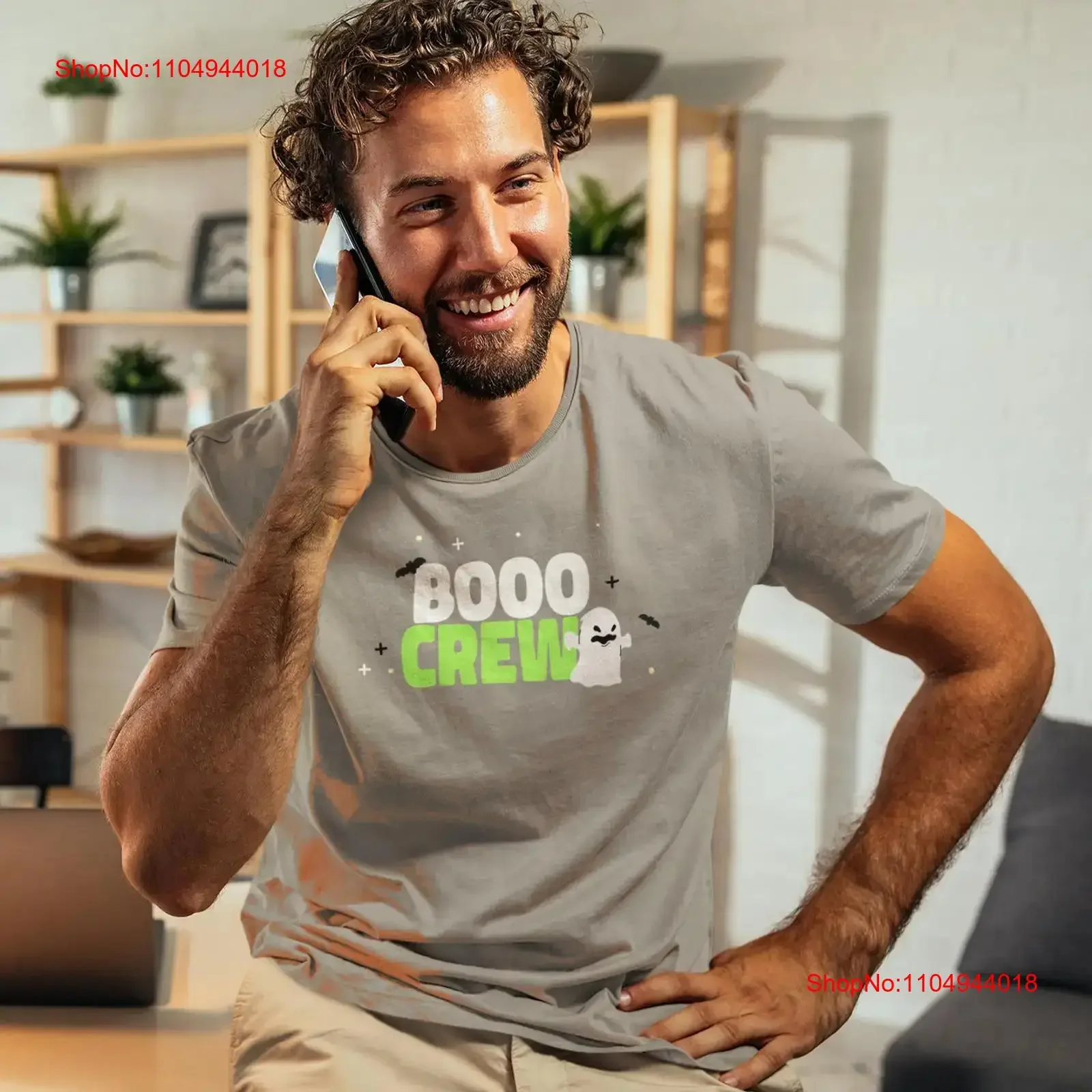 

Booo Crew Happy Halloween T Shirt Funny Outfit Fall Skull Spooky Season vintage Washed graphic designer clothes Breathable