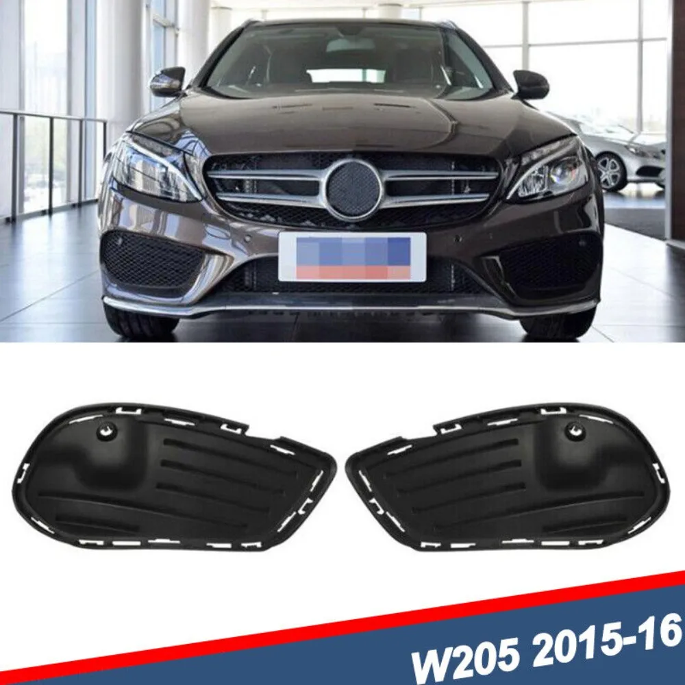 

Pair Front Bumper Fog Grille Cover Fits For 2015-2016 Mercedes Benz C-Class W205 United States