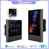 SONOFF NS Panel White Smart Scene Wall Switch EU/ US Wifi Smart Thermostat Display Switch Control Via eWelink Alexa Google Home