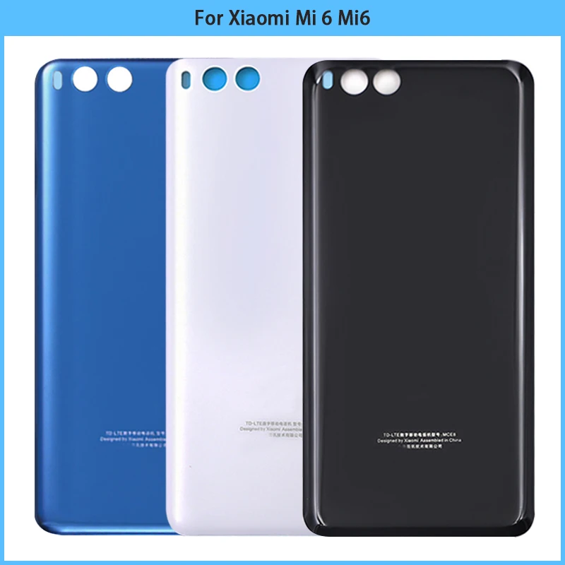 

Задняя крышка батарейного отсека, 3D стеклянная панель для Xiaomi Mi 6, корпус батарейного отсека с клейкой заменой