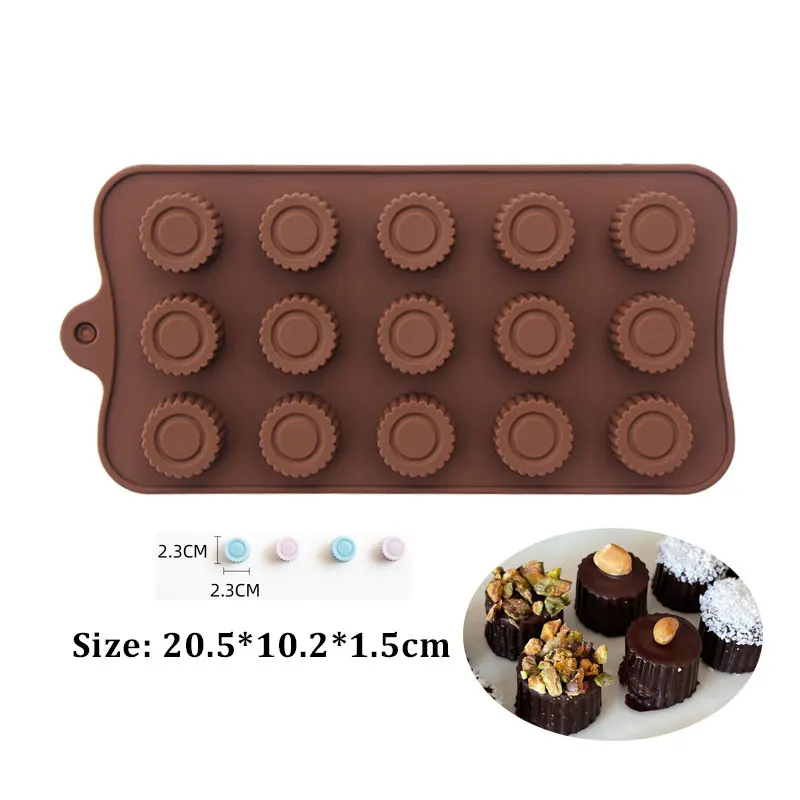 Cylindrical Shaped Chocolate Mold Handmade Candy Circular Column Silicone Mould