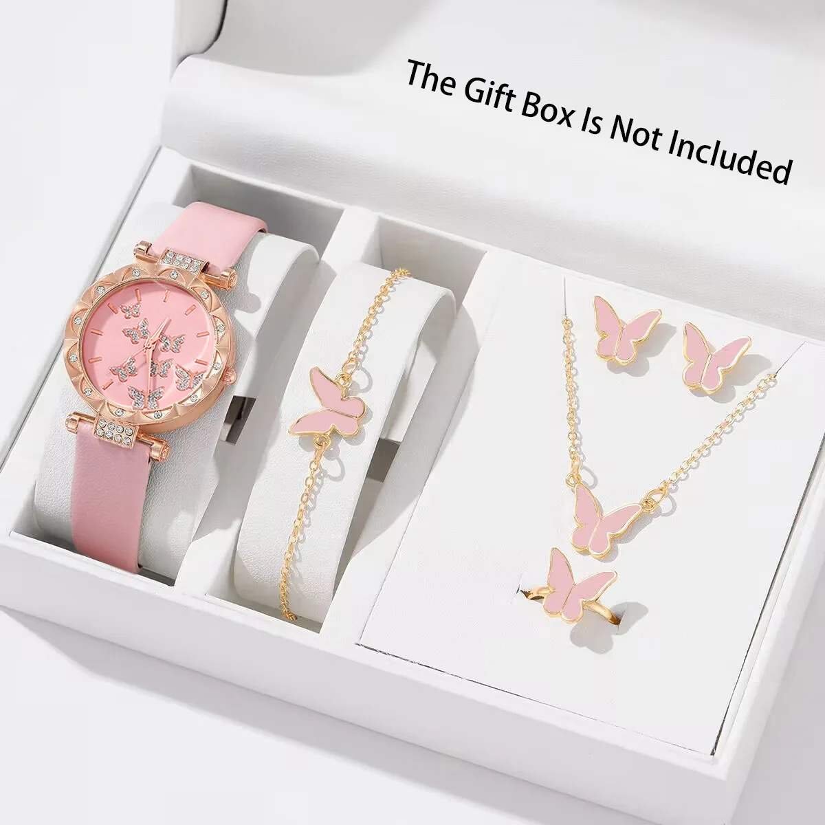 6-piece ladies' elegant quartz watch and minimalist accessory set for daily wear, holidays, and gifts for friends and family