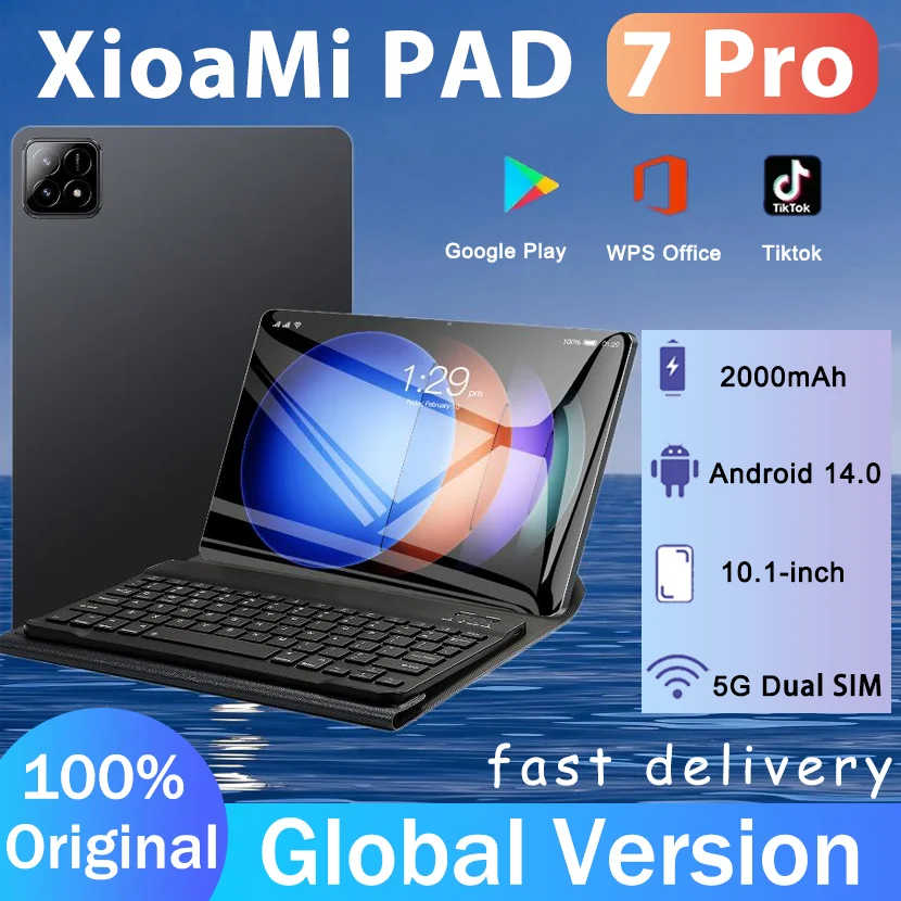 Global Edition Xioaml Pad 7 Pro 11-inch HD 4K Tablet Android 14 GPS 5G Dual SIM Dual Standby Bluetooth WIFI Popular Tablets 2024