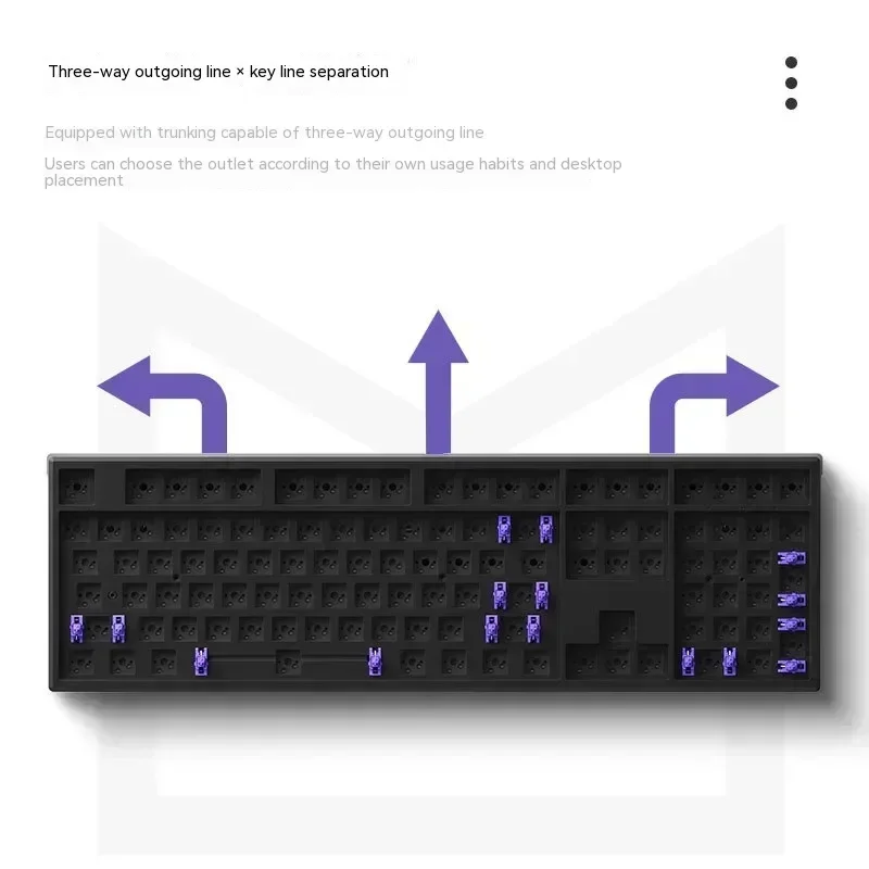 Imagem -04 - Mecânica Gaming Keyboard Kit Hot Swap sem Fio Acessórios pc Gamer Ergonômico Laptop Escritório 2.4g Monsgeek-mg75w